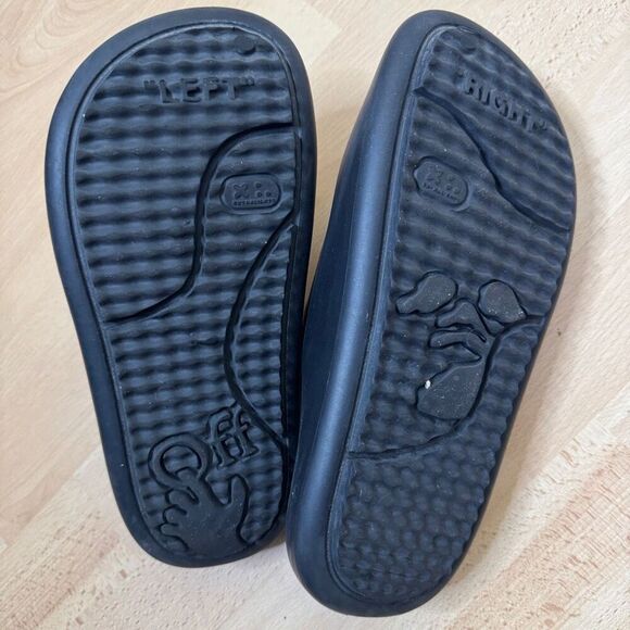 Off White Rubber Meteor Slides Women's 38 Black Made in Italy - Picture 4 of 7